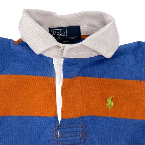 Polo Ralph Lauren Striped LS Polo Shirt Size 9M - Picture 2 of 4